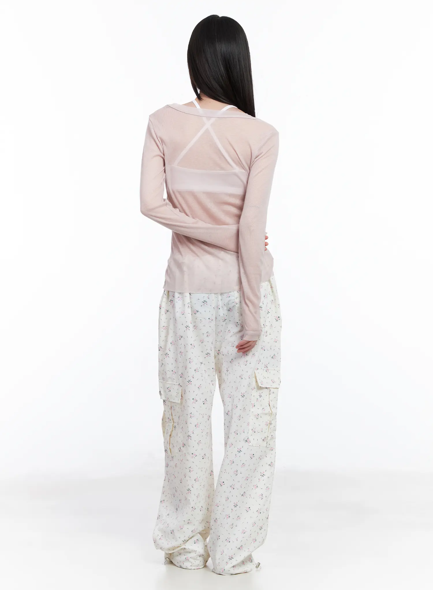 Vintage Floral Wide-Leg Pants CM526 - Image 9