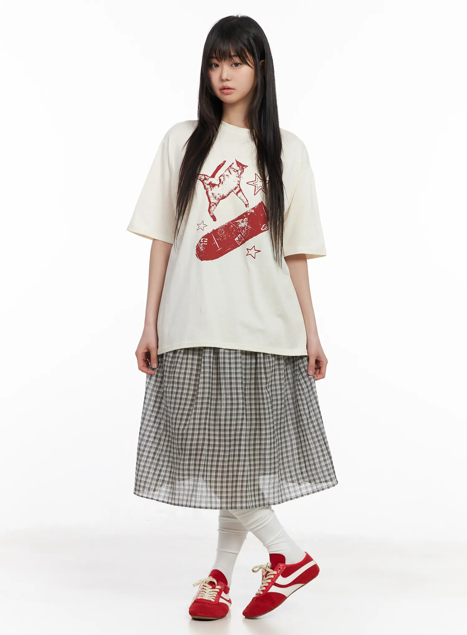 Vintage Plaid Midi Skirt CM513 - Image 8