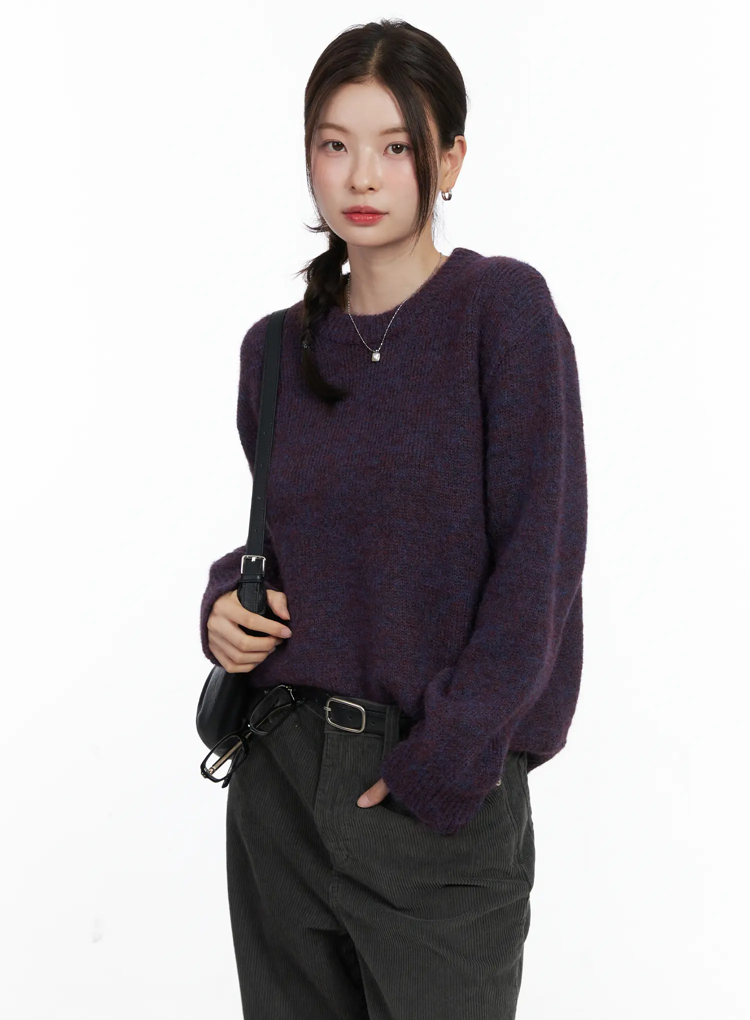 Vintage Round Neck Knit Sweater CN518