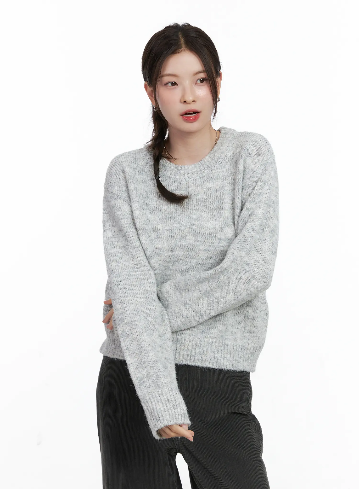 Vintage Round Neck Knit Sweater CN518 - Image 11