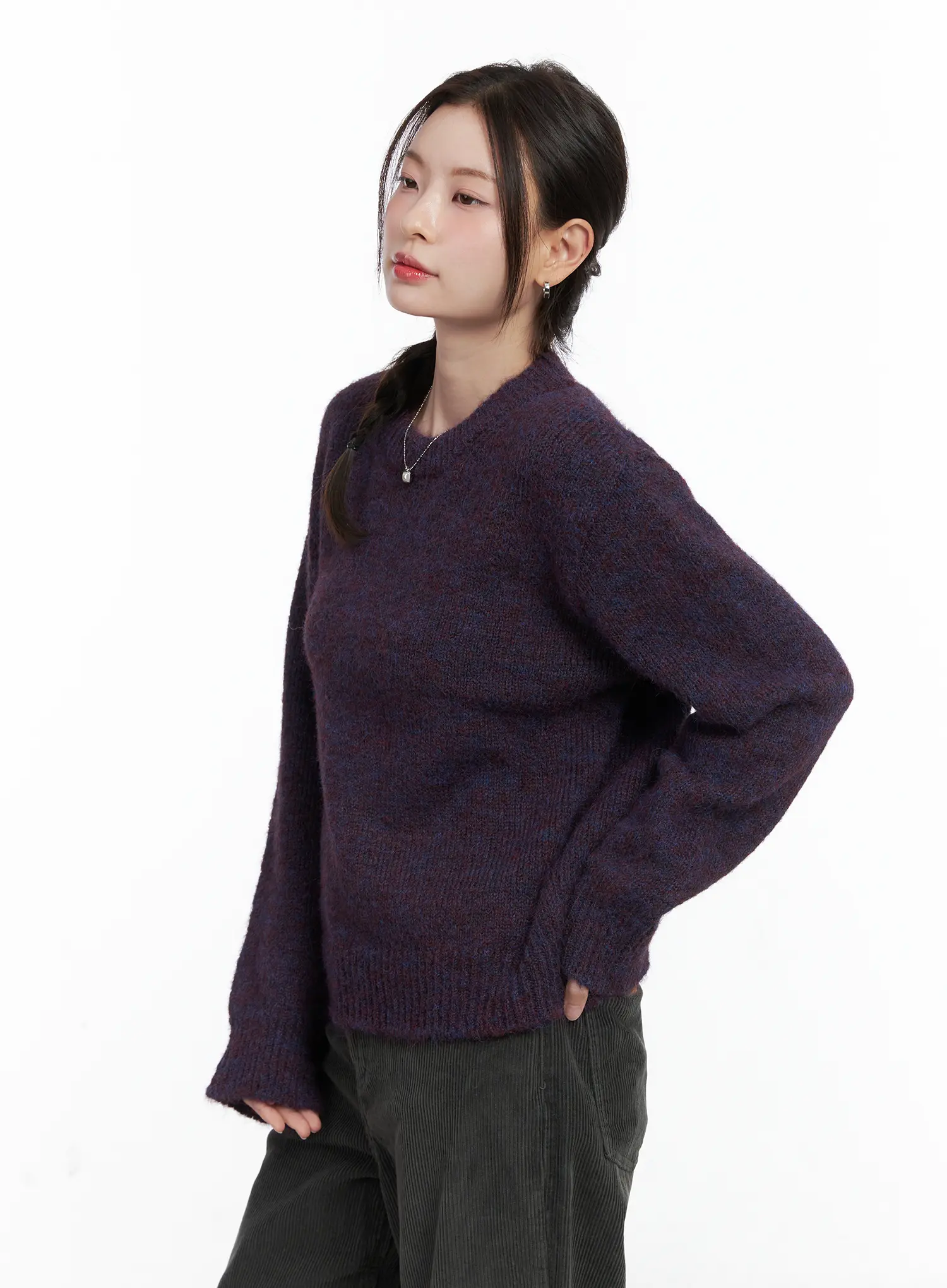 Vintage Round Neck Knit Sweater CN518 - Image 6