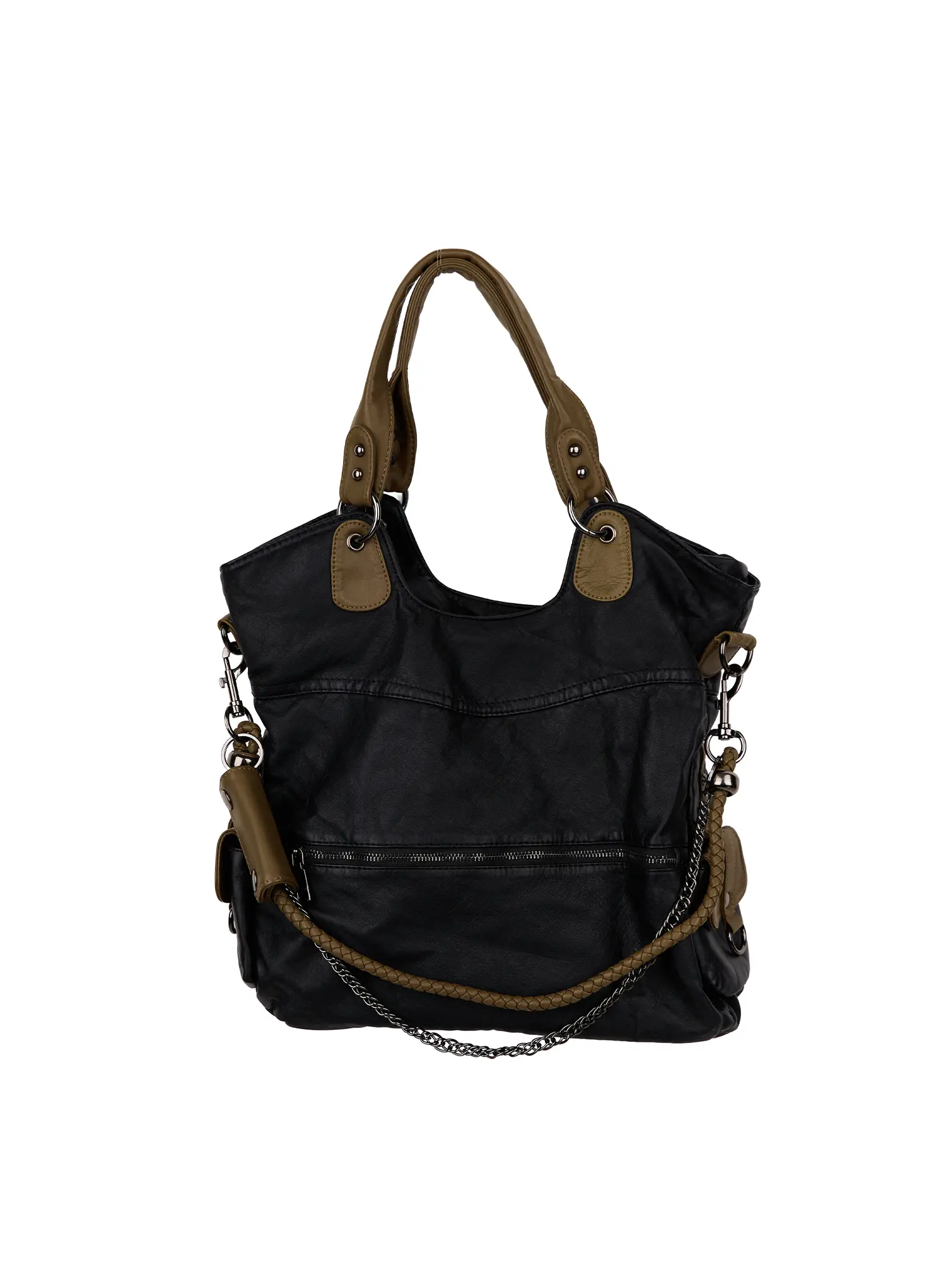 Vintage Style Faux-Leather Shoulder Bag CY513 - Image 14