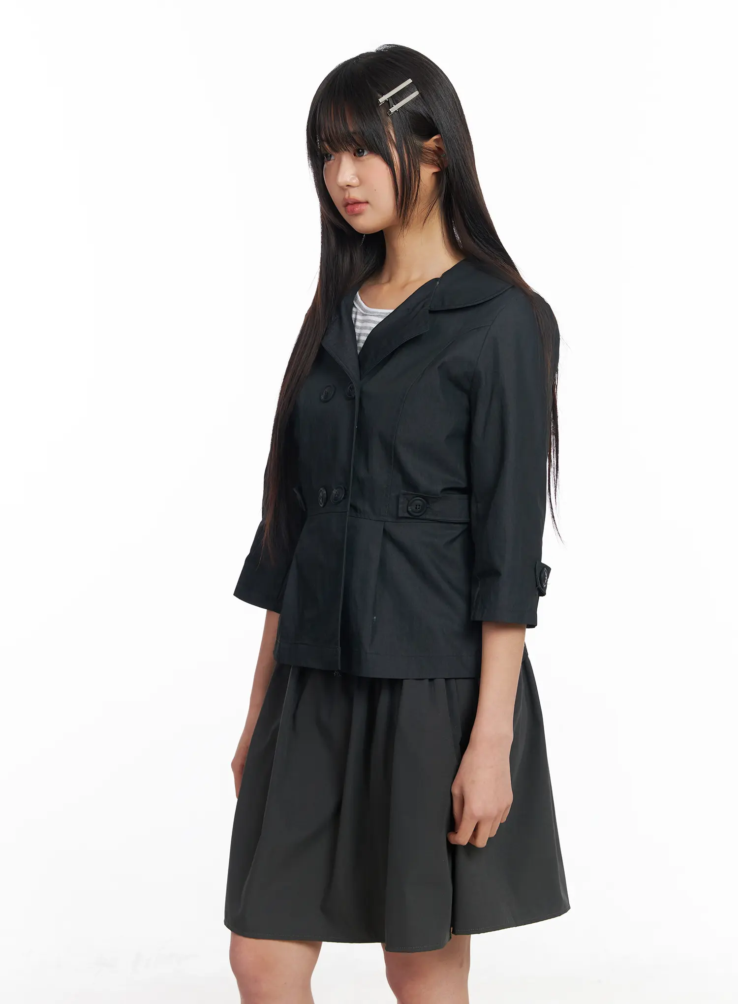 Vintage Three-Quarter Sleeve Shirt CF506 - Image 8