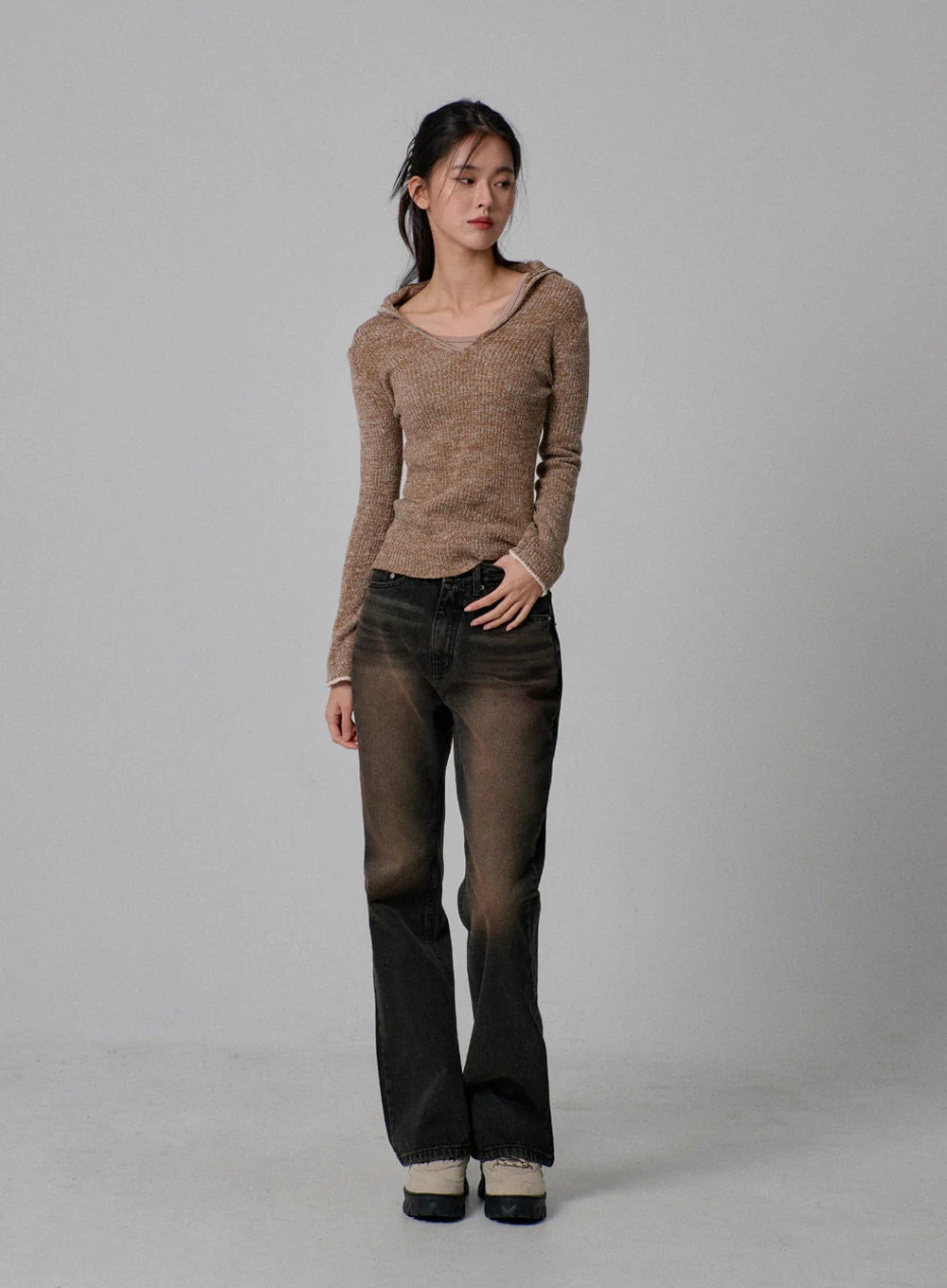 Vintage Wash Bootcut Jeans IJ310 - Image 14