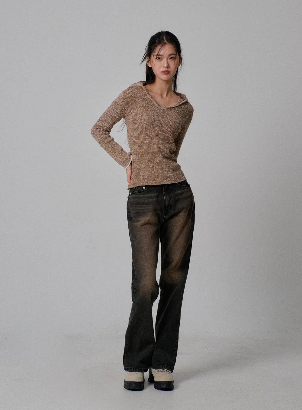 Vintage Wash Bootcut Jeans IJ310 - Image 15