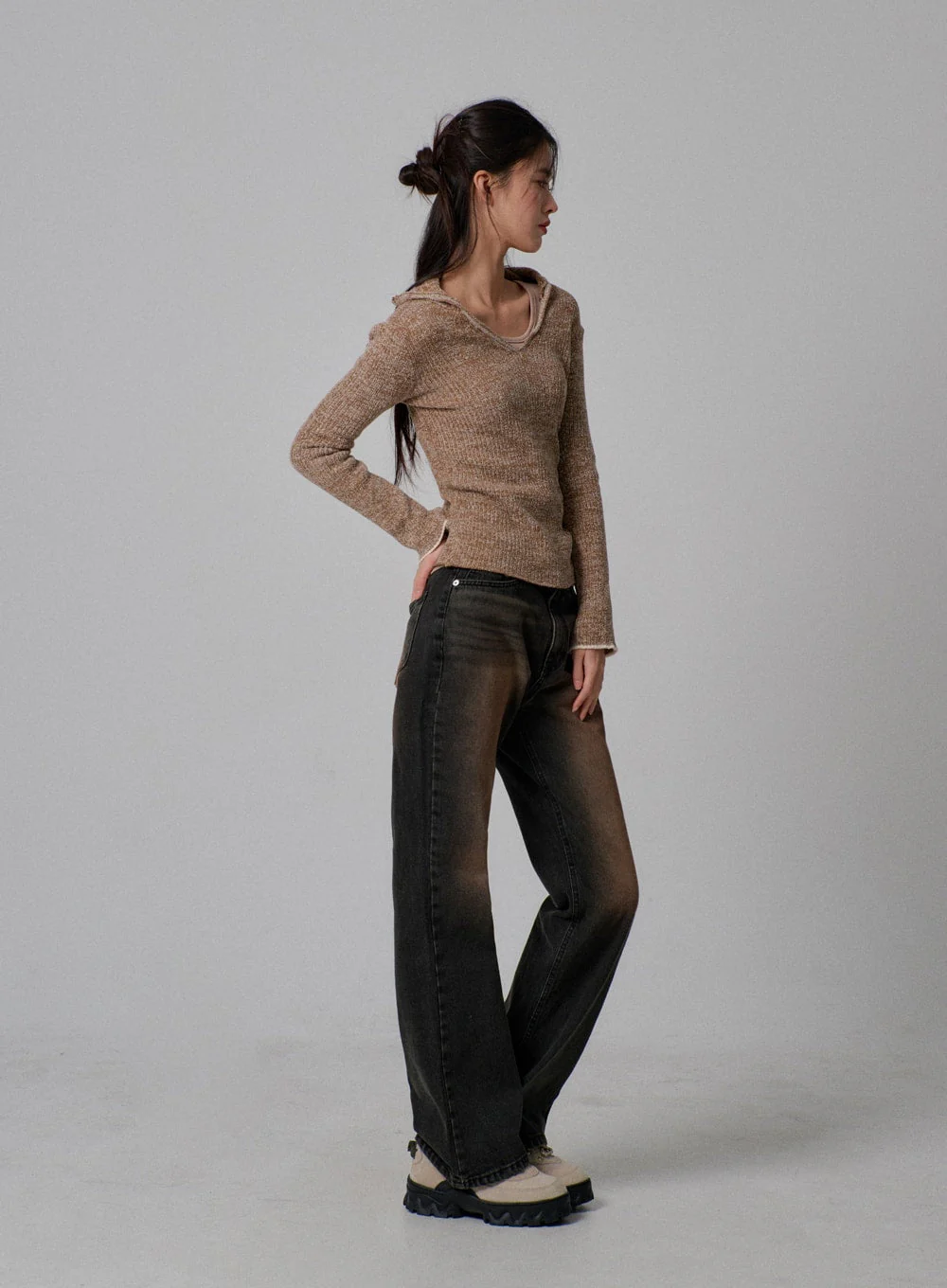 Vintage Wash Bootcut Jeans IJ310 - Image 17