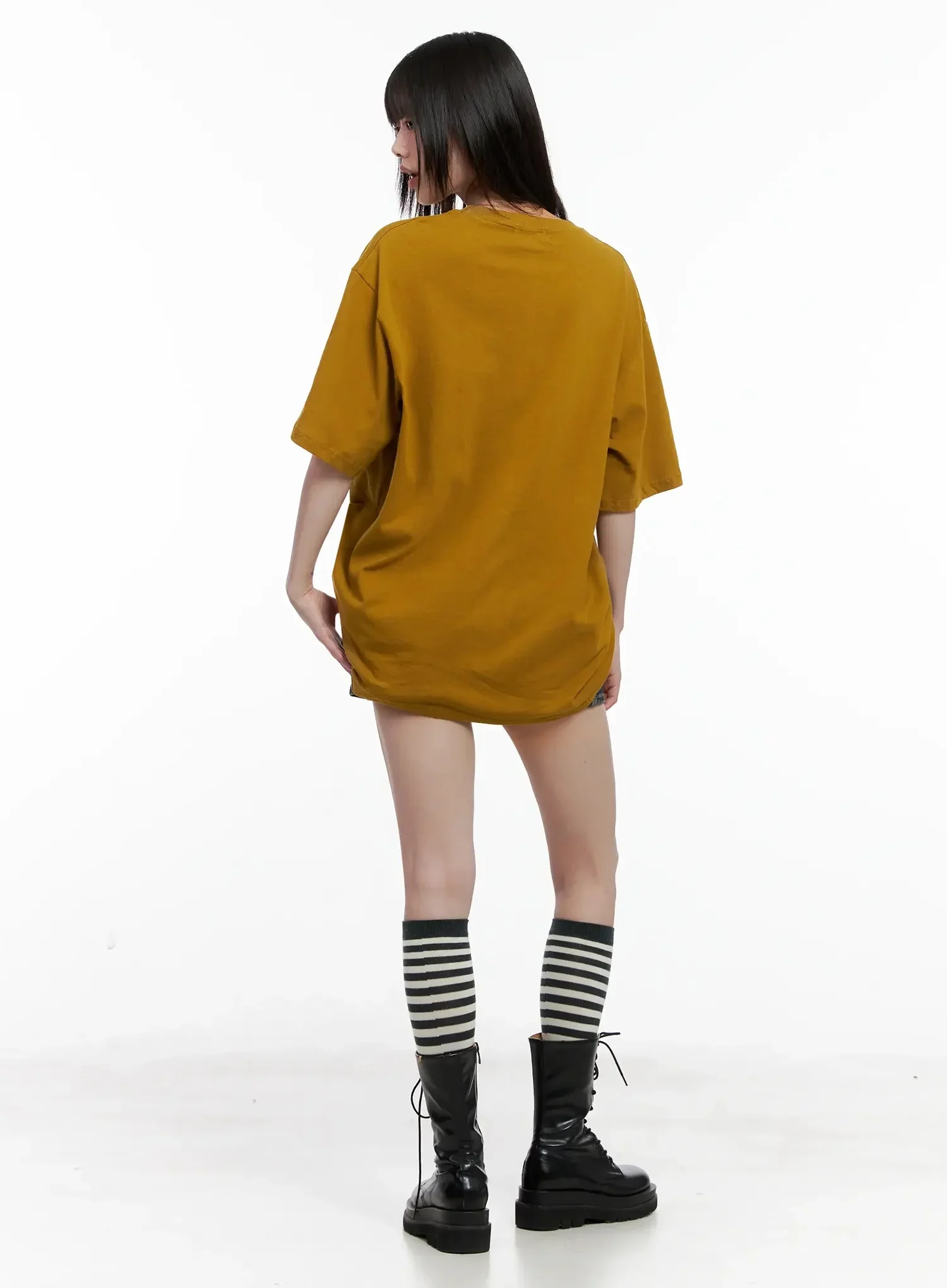 Vintage Wash Denim Mini Skirt IL531 - Image 13