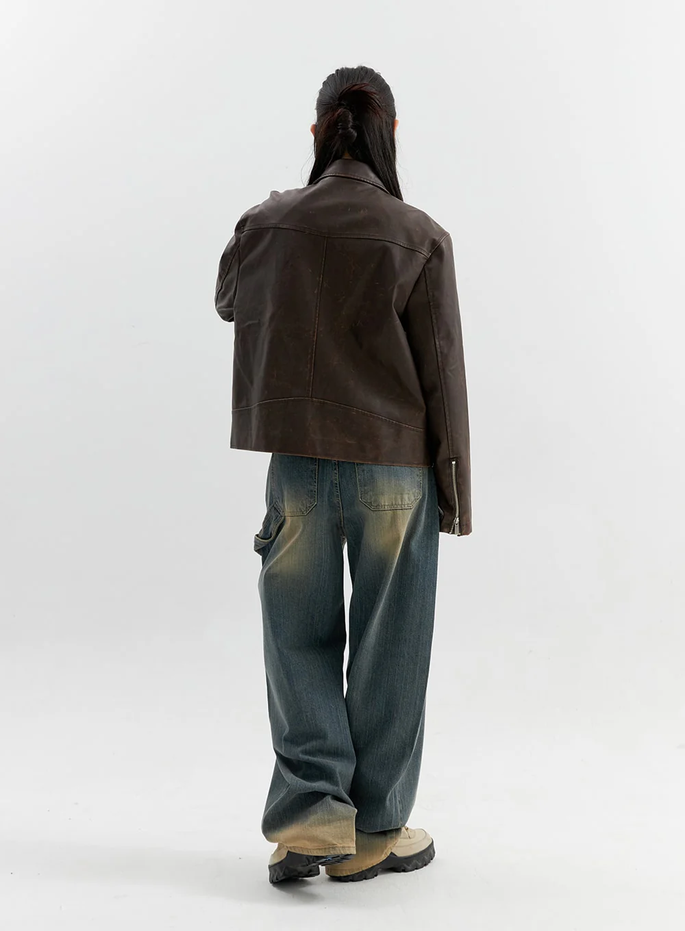 Vintage Wash Wide Leg Jeans CO306 - Image 10