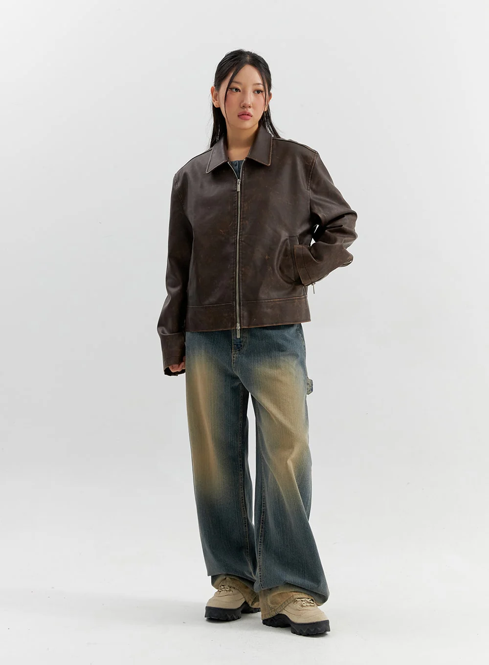 Vintage Wash Wide Leg Jeans CO306 - Image 3
