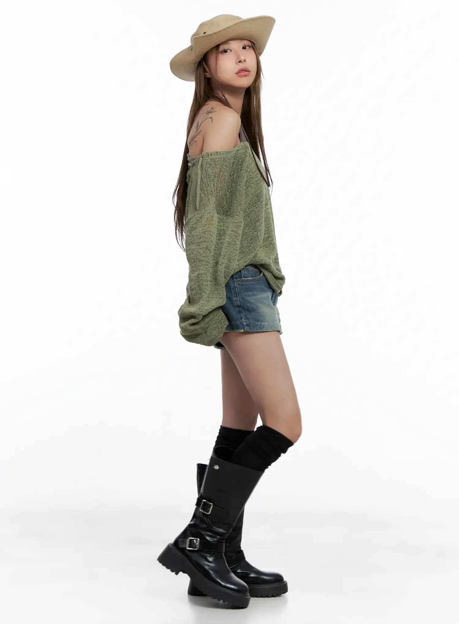 Vintage Washed Denim Shorts CL511 - Image 8