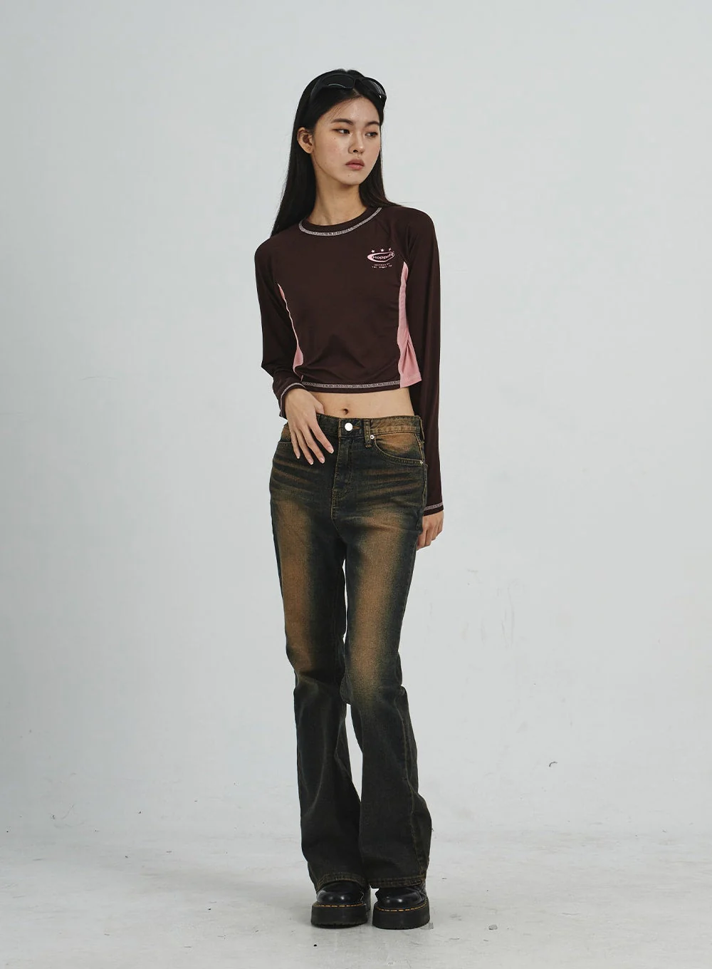 Vintage Washing Bootcut Jeans CD02 - Image 4