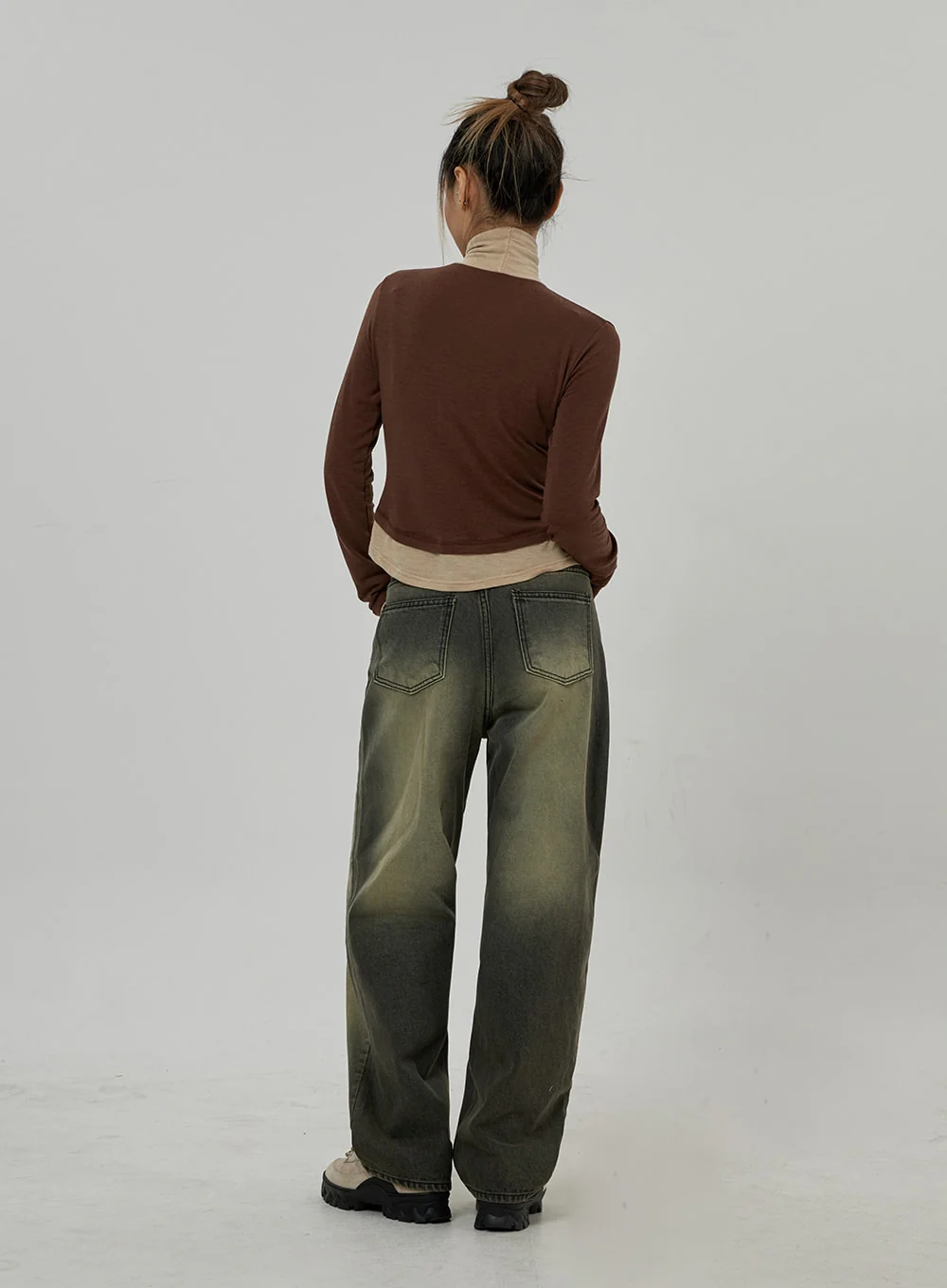 Vintage Washing Wide Leg Jeans CD26 - Image 12