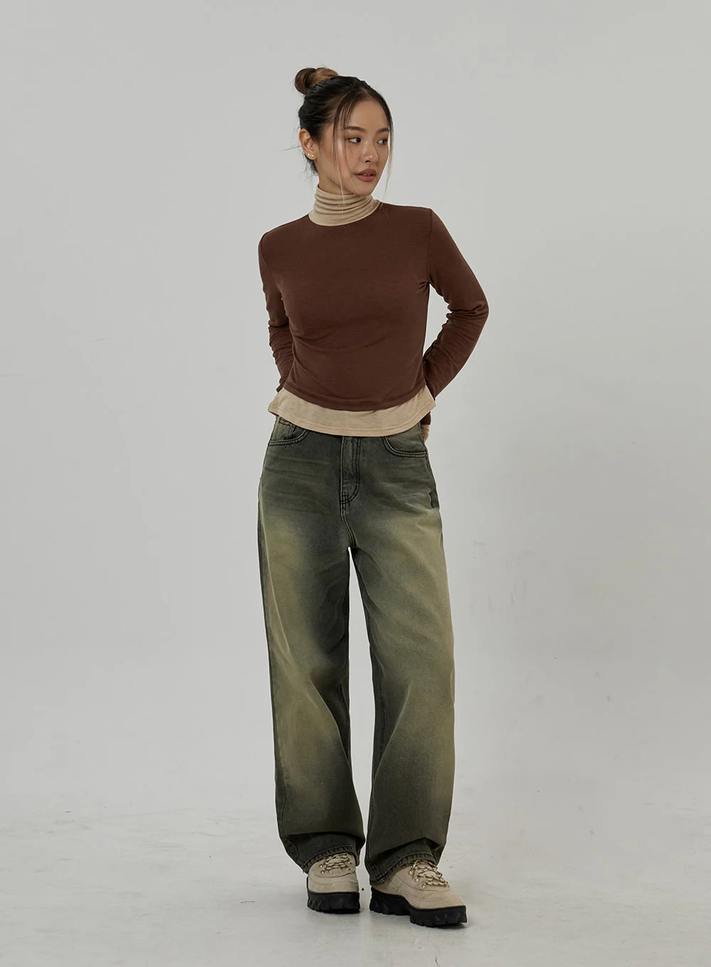 Vintage Washing Wide Leg Jeans CD26 - Image 7