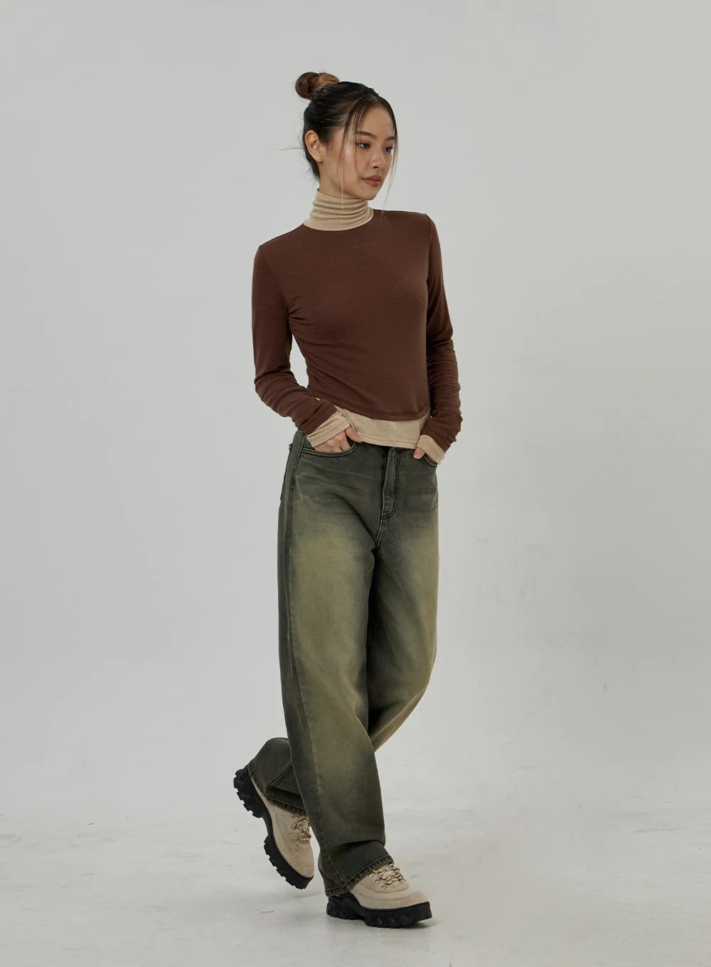Vintage Washing Wide Leg Jeans CD26 - Image 8