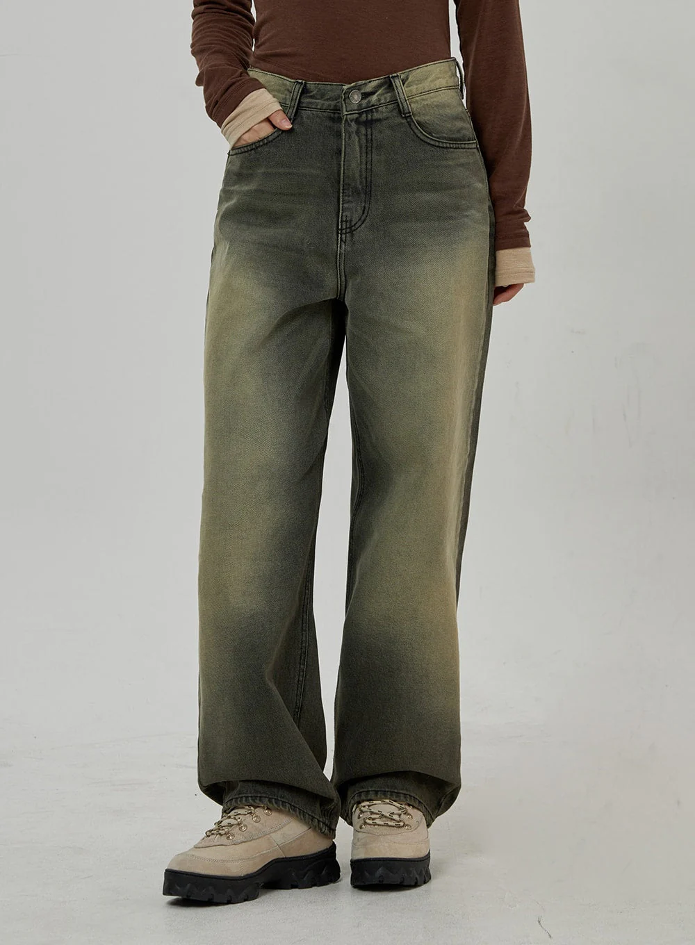 Vintage Washing Wide Leg Jeans CD26 - Image 9