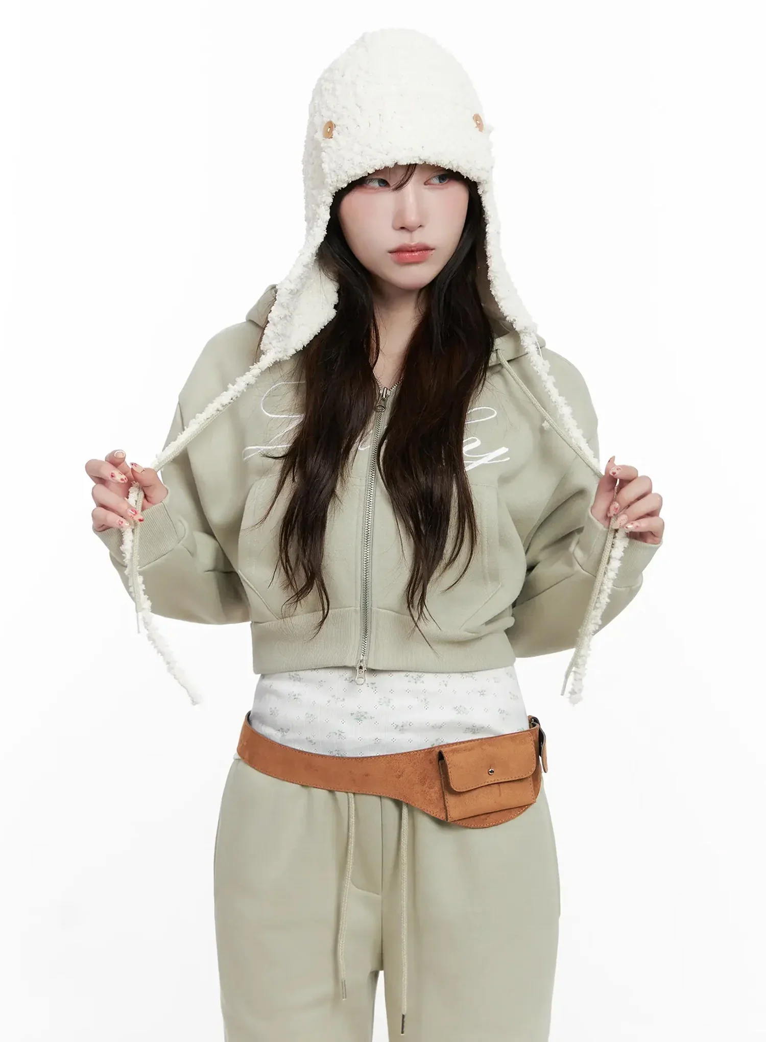 Warm Sherpa Aviator Hat IN514 - Image 2