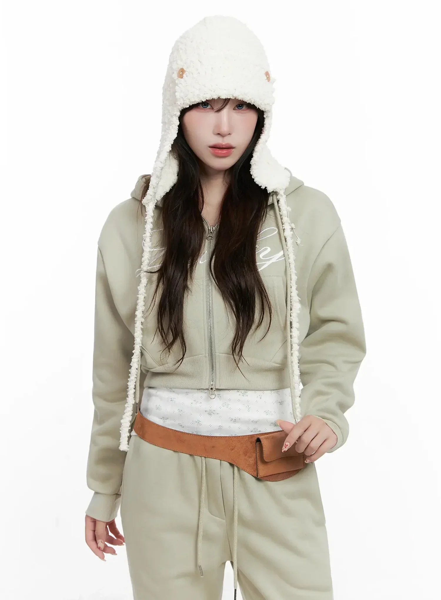 Warm Sherpa Aviator Hat IN514 - Image 3
