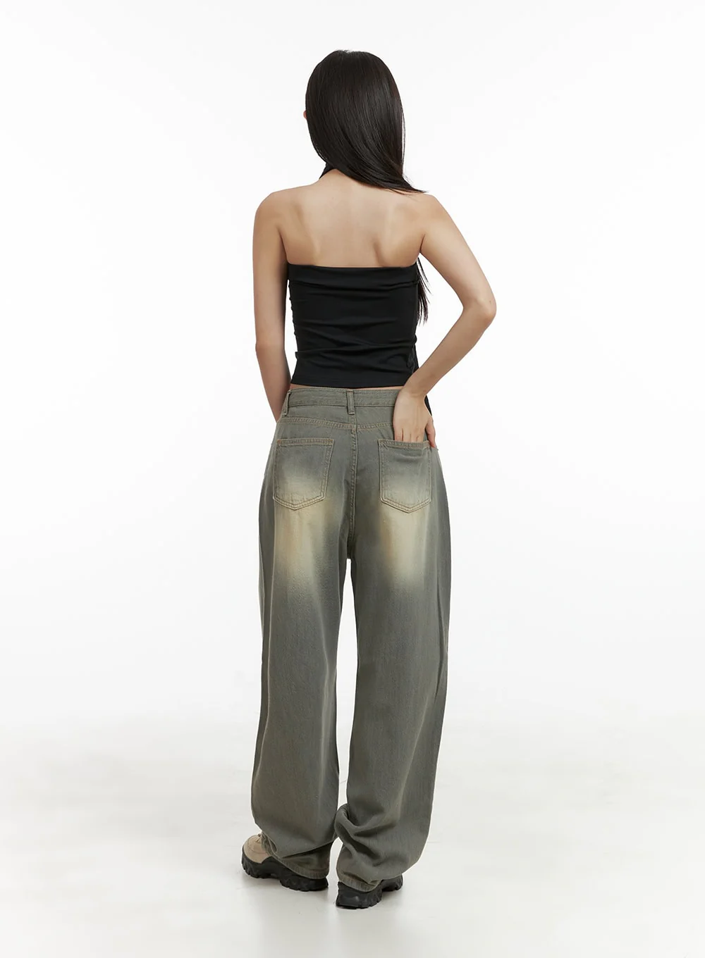 Washed Baggy Denim Jeans CU404 - Image 4