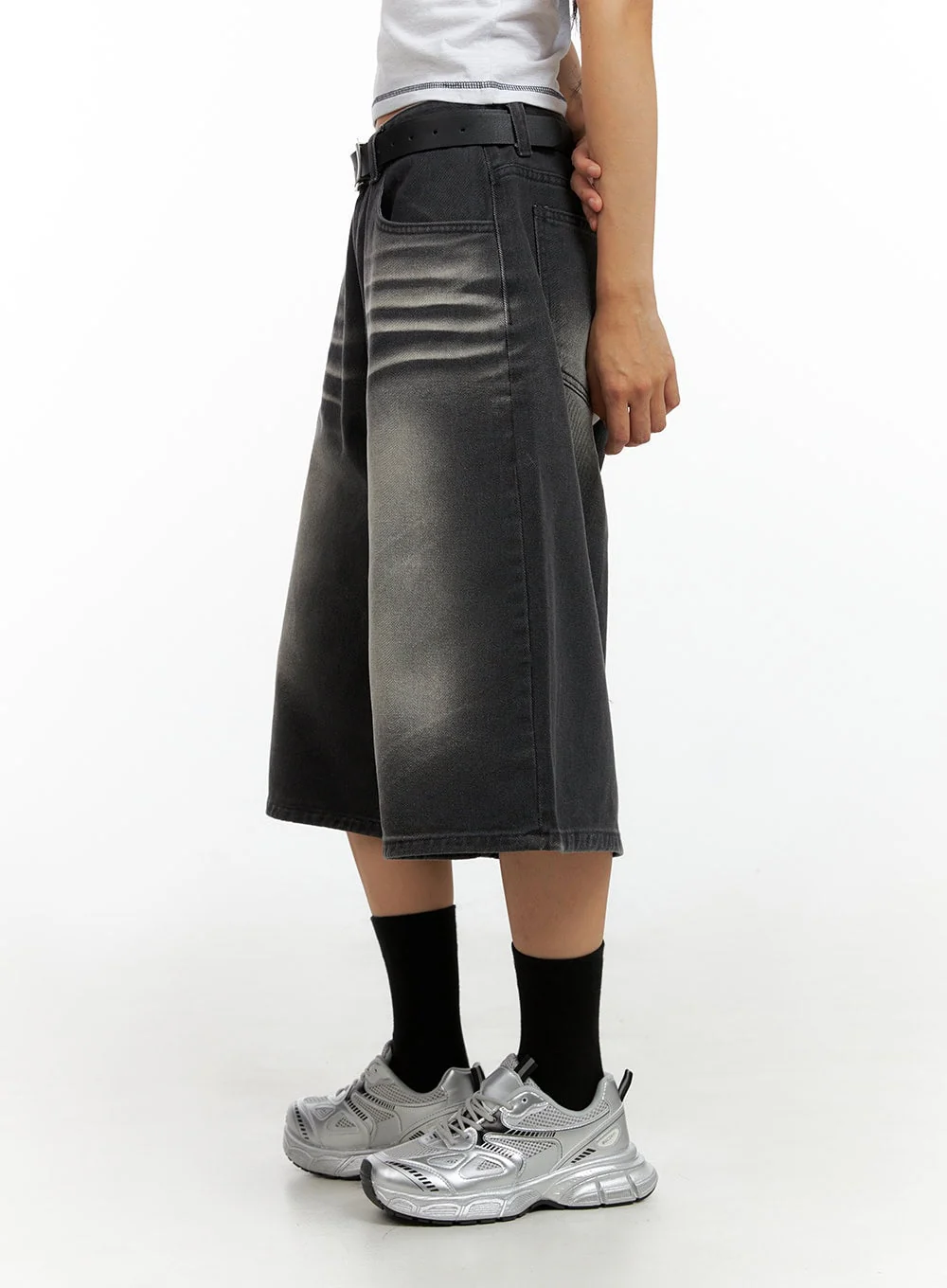 Washed Baggy Jorts IL419 - Image 4