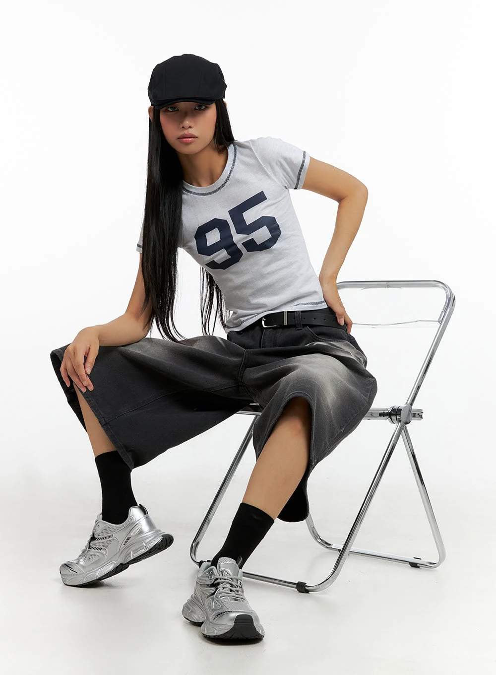 Washed Baggy Jorts IL419 - Image 6