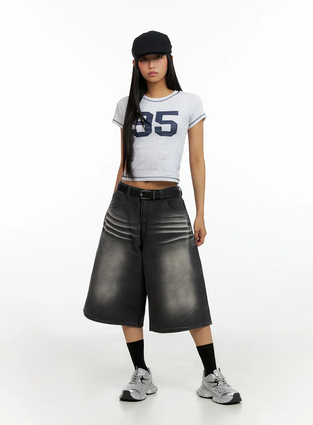 Washed Baggy Jorts IL419 - Image 7