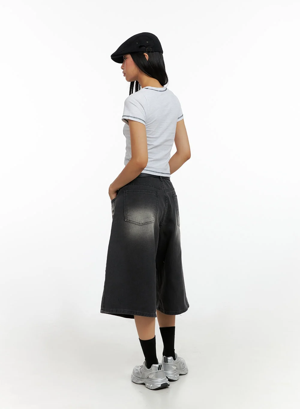 Washed Baggy Jorts IL419 - Image 8