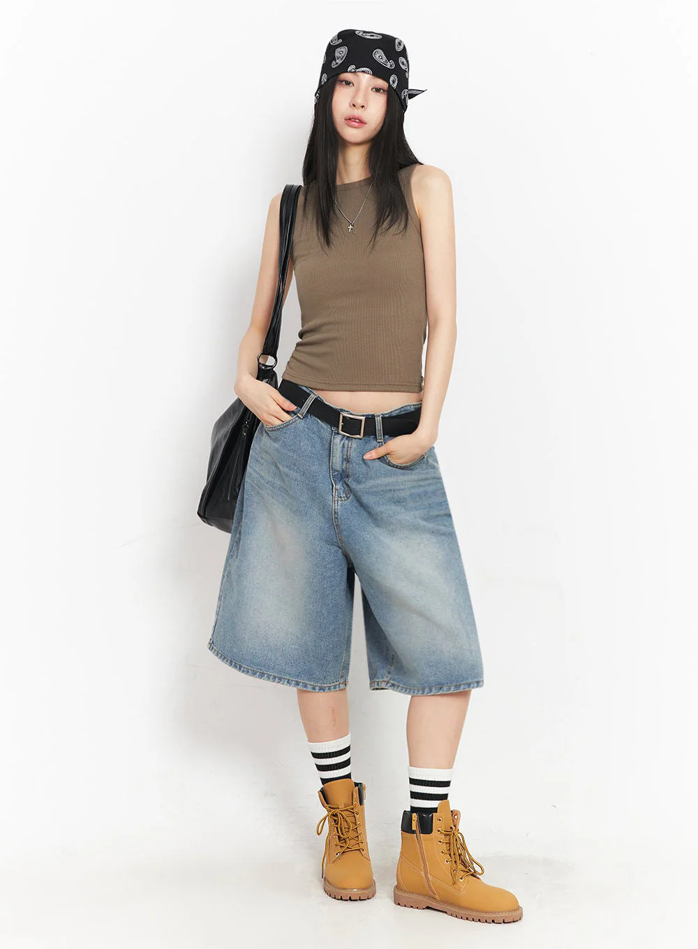Washed Baggy Jorts IY529 - Image 3