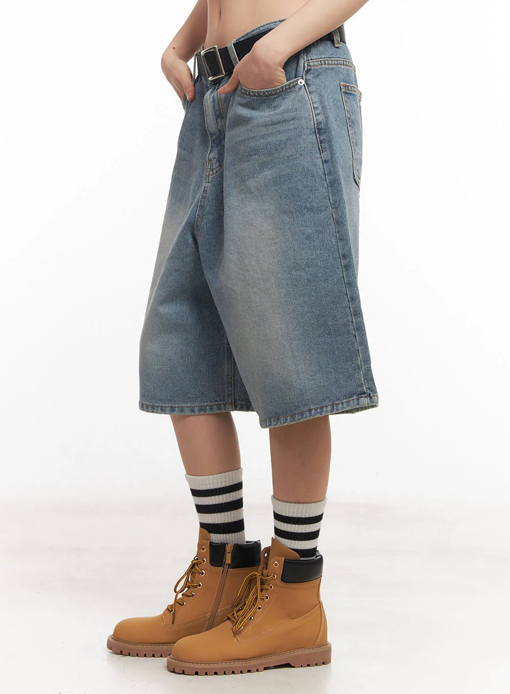 Washed Baggy Jorts IY529 - Image 8
