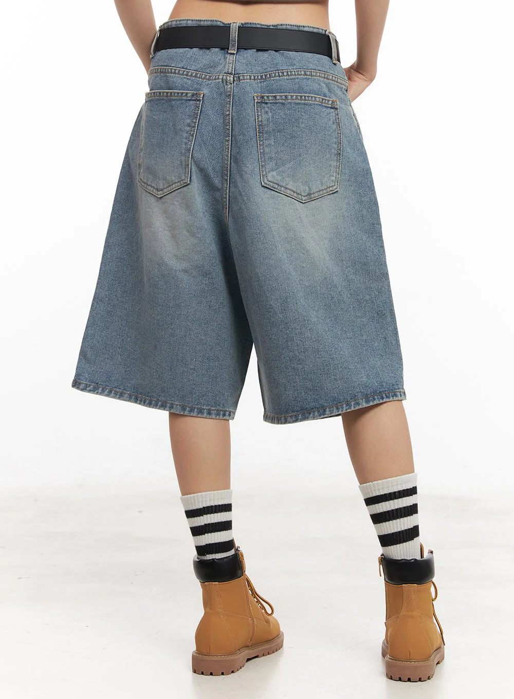 Washed Baggy Jorts IY529 - Image 9