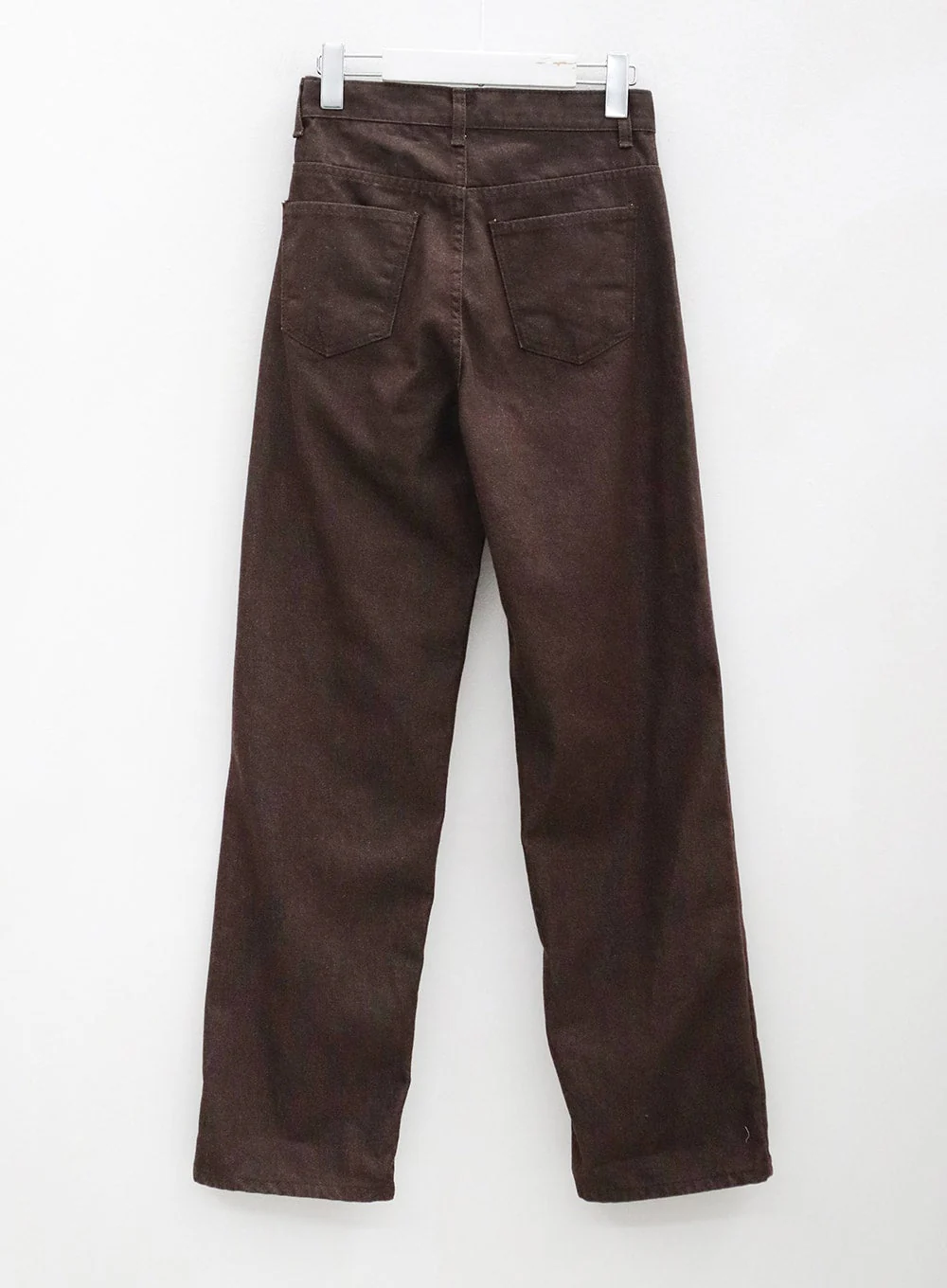 Washed Dark Brown Straight Fit Pants OG24 - Image 17