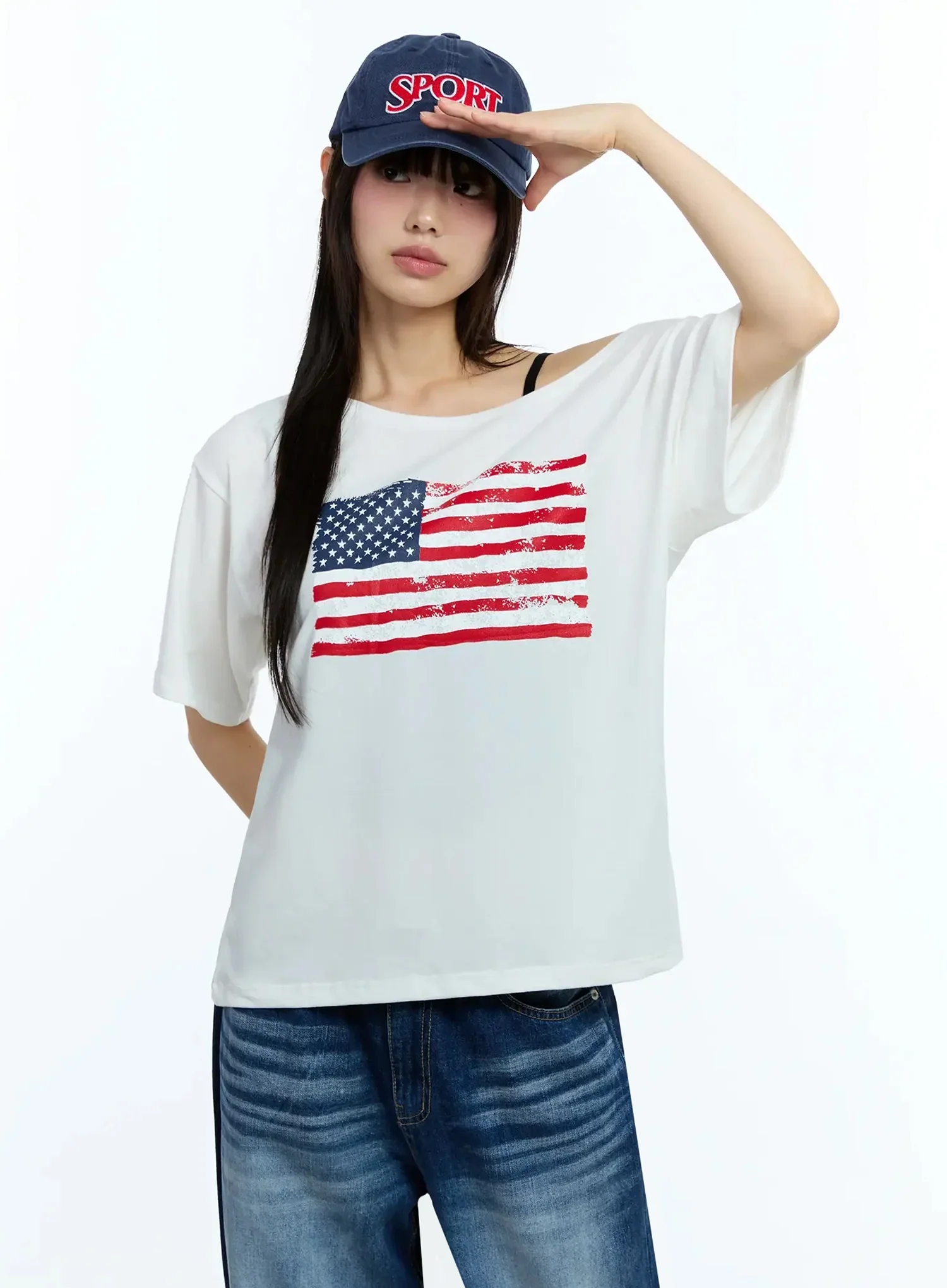 Washed Embroidered Hat IU525 - Image 2