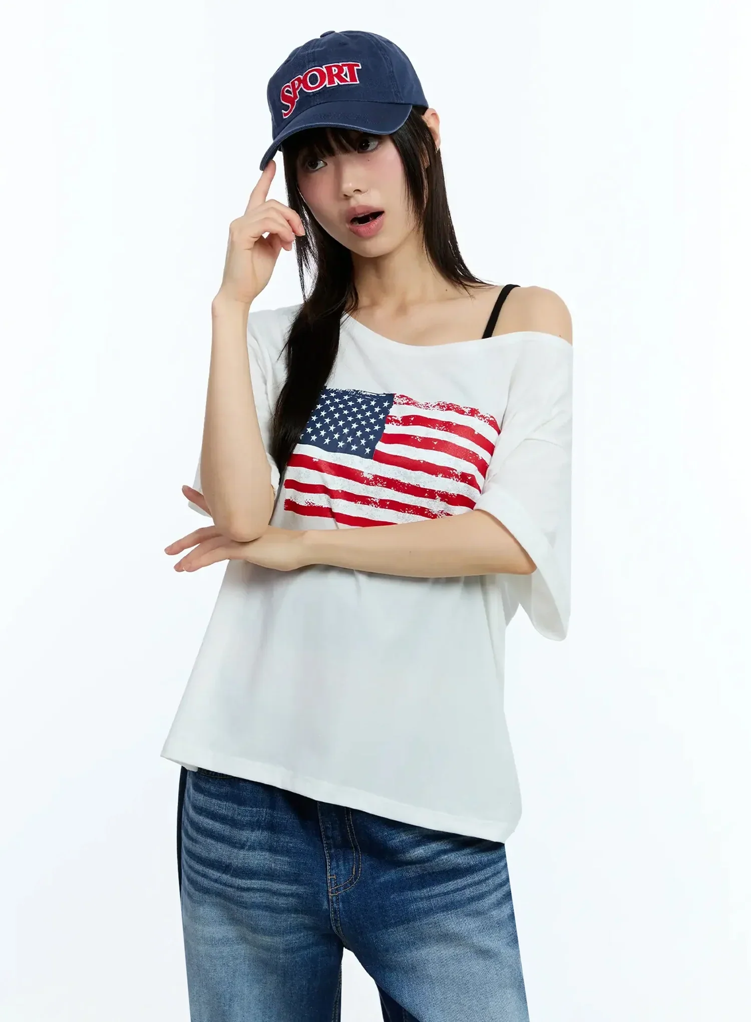 Washed Embroidered Hat IU525 - Image 3