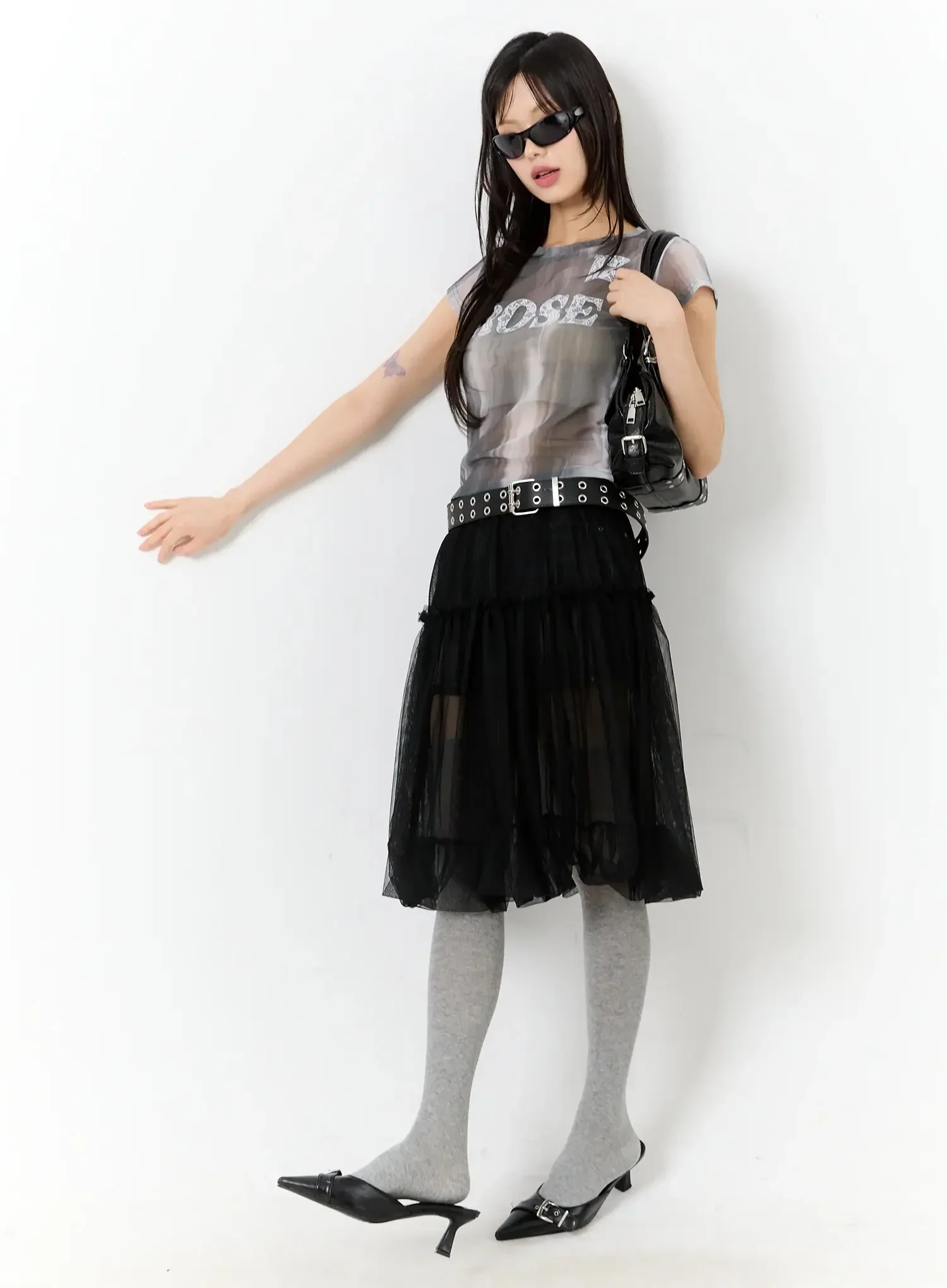 Washed Low-Rise Denim Mini Skirt IU525 - Image 15