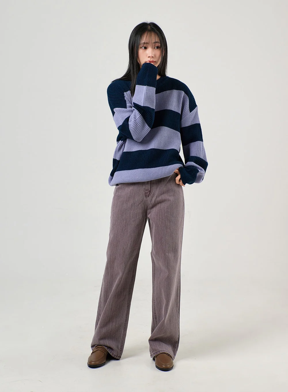 Washed Straight Leg Pants OF405 - Image 3