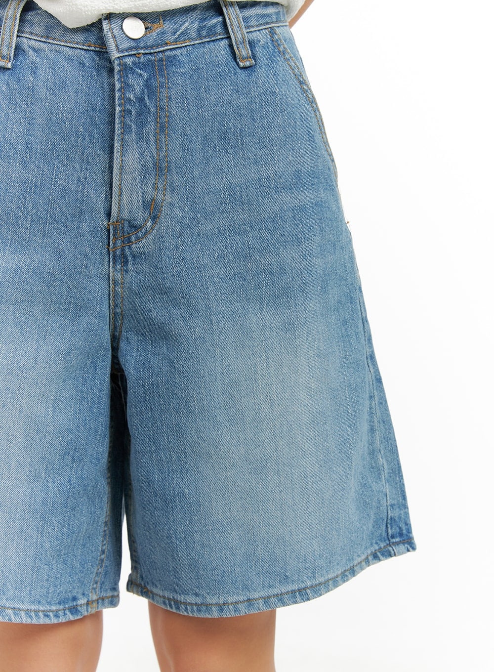 Washed Wide Leg Jorts CA409 - Image 3