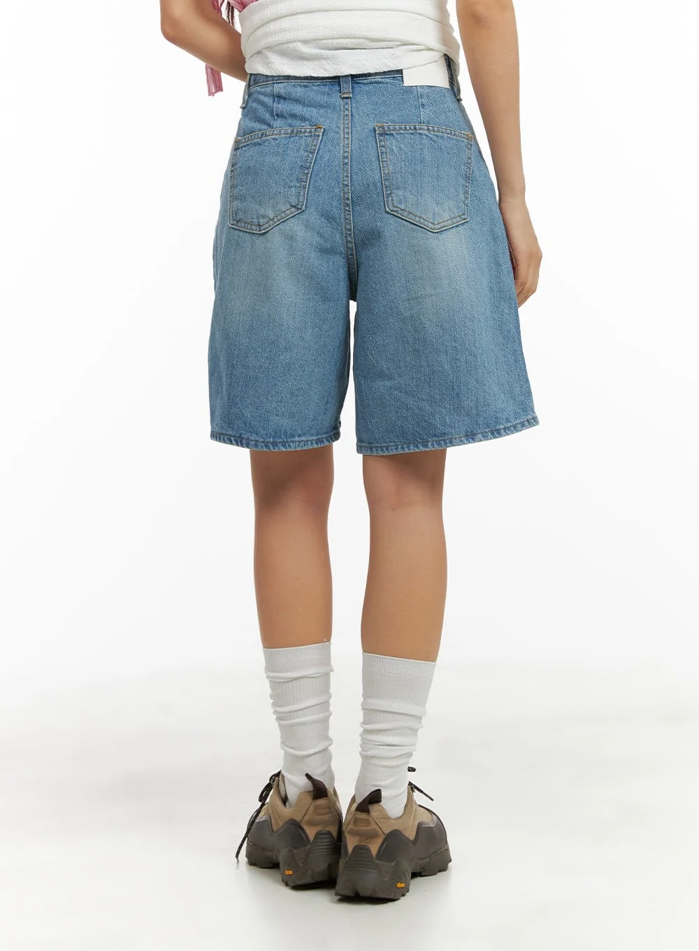 Washed Wide Leg Jorts CA409 - Image 6
