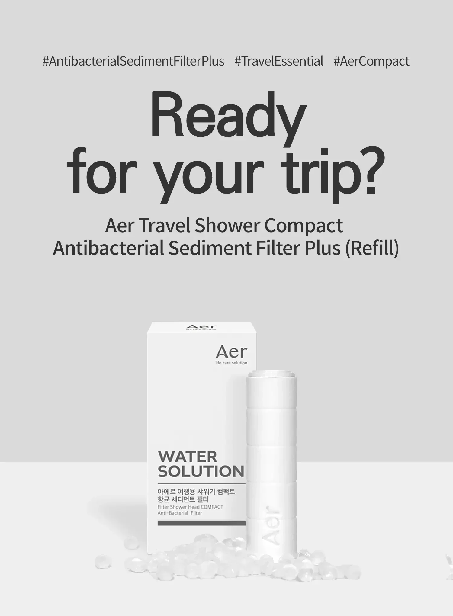Water Solution Travel Shower Compact Refill Antibacterial Sediment Plus Filter (2pcs) - Image 8