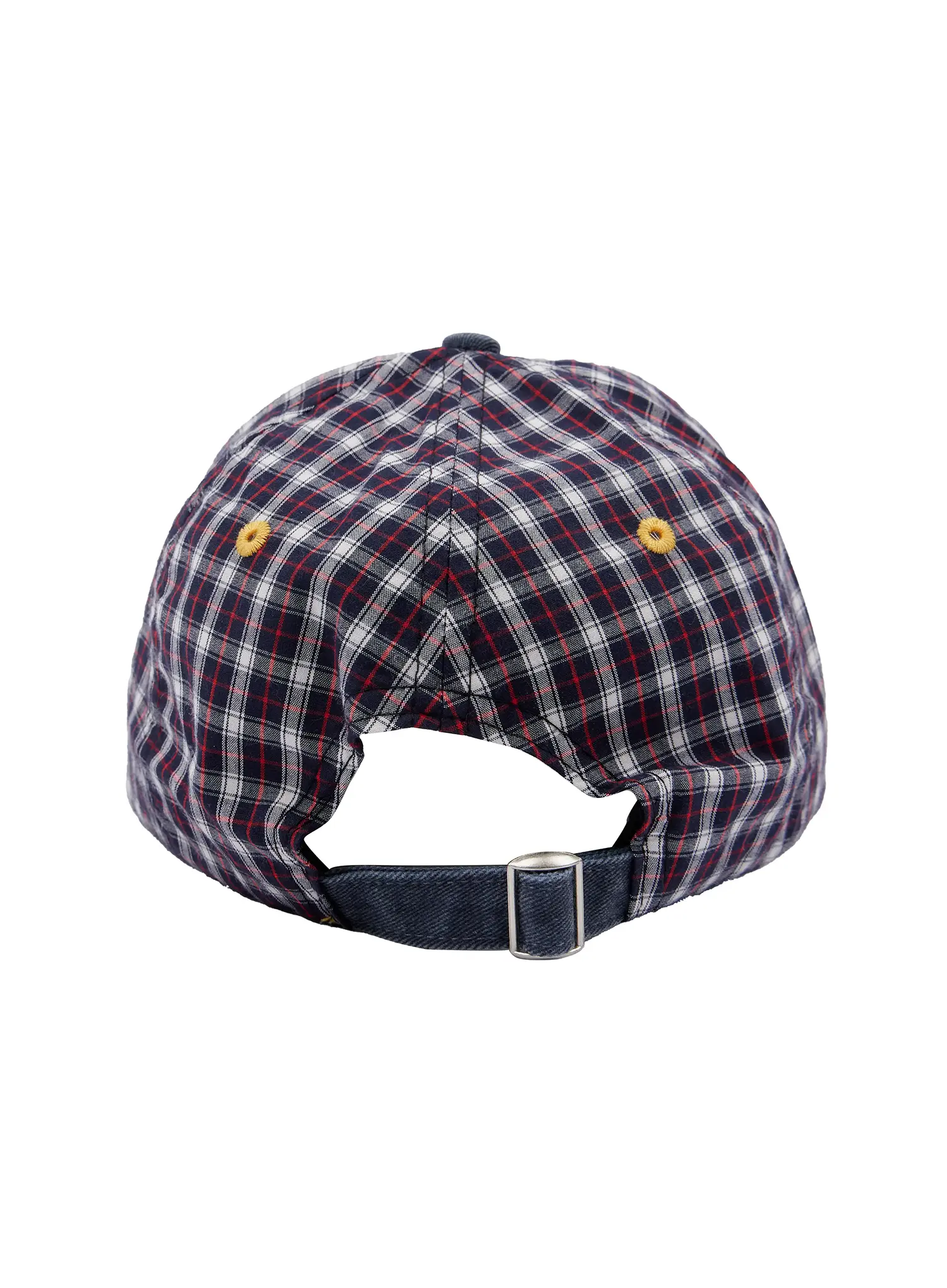 "Weekend Moment" Embroidered Denim Plaid Baseball Cap IF511 - Image 12