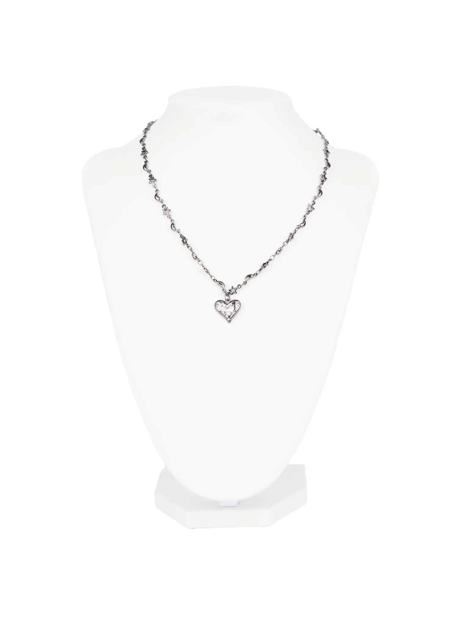 White Heart Necklace CJ523 - Image 4