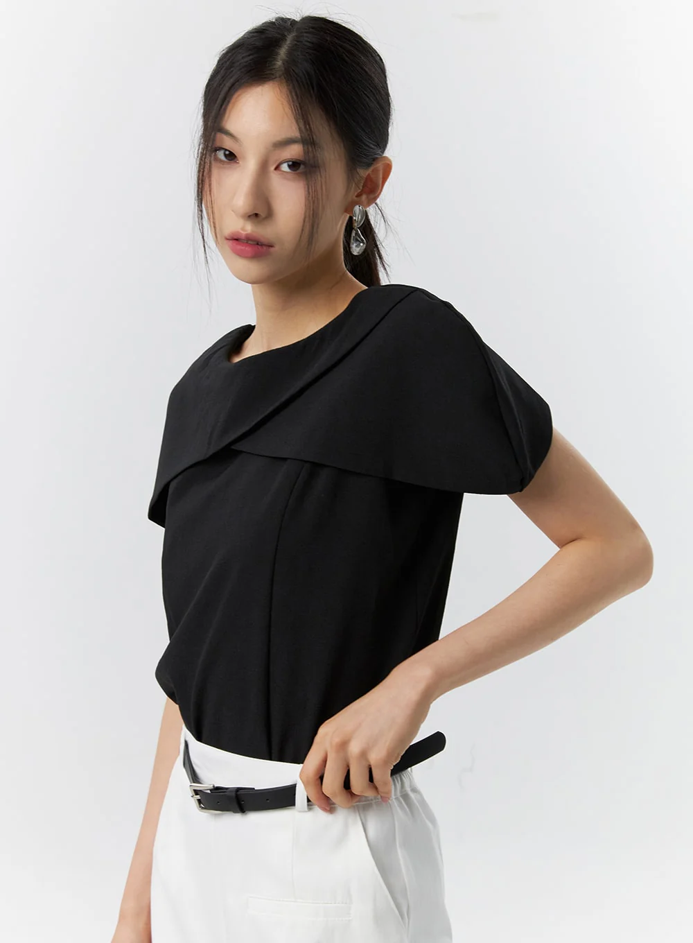 Wide Collar Blouse IL326 - Image 7