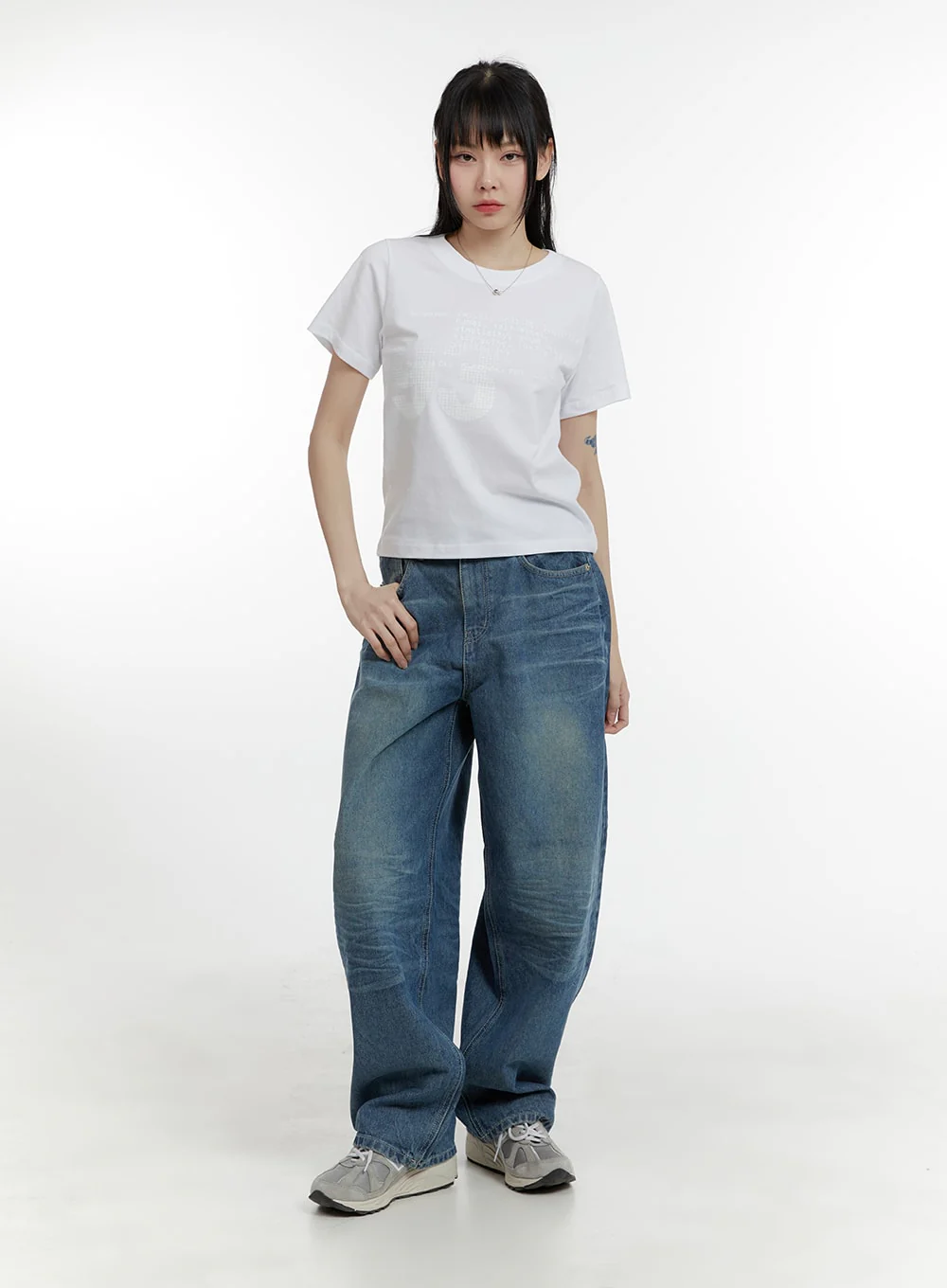 Wide Fit Baggy Jeans CA401 - Image 2