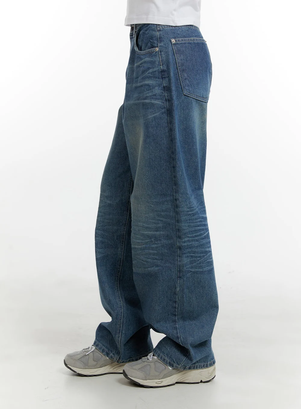 Wide Fit Baggy Jeans CA401 - Image 4