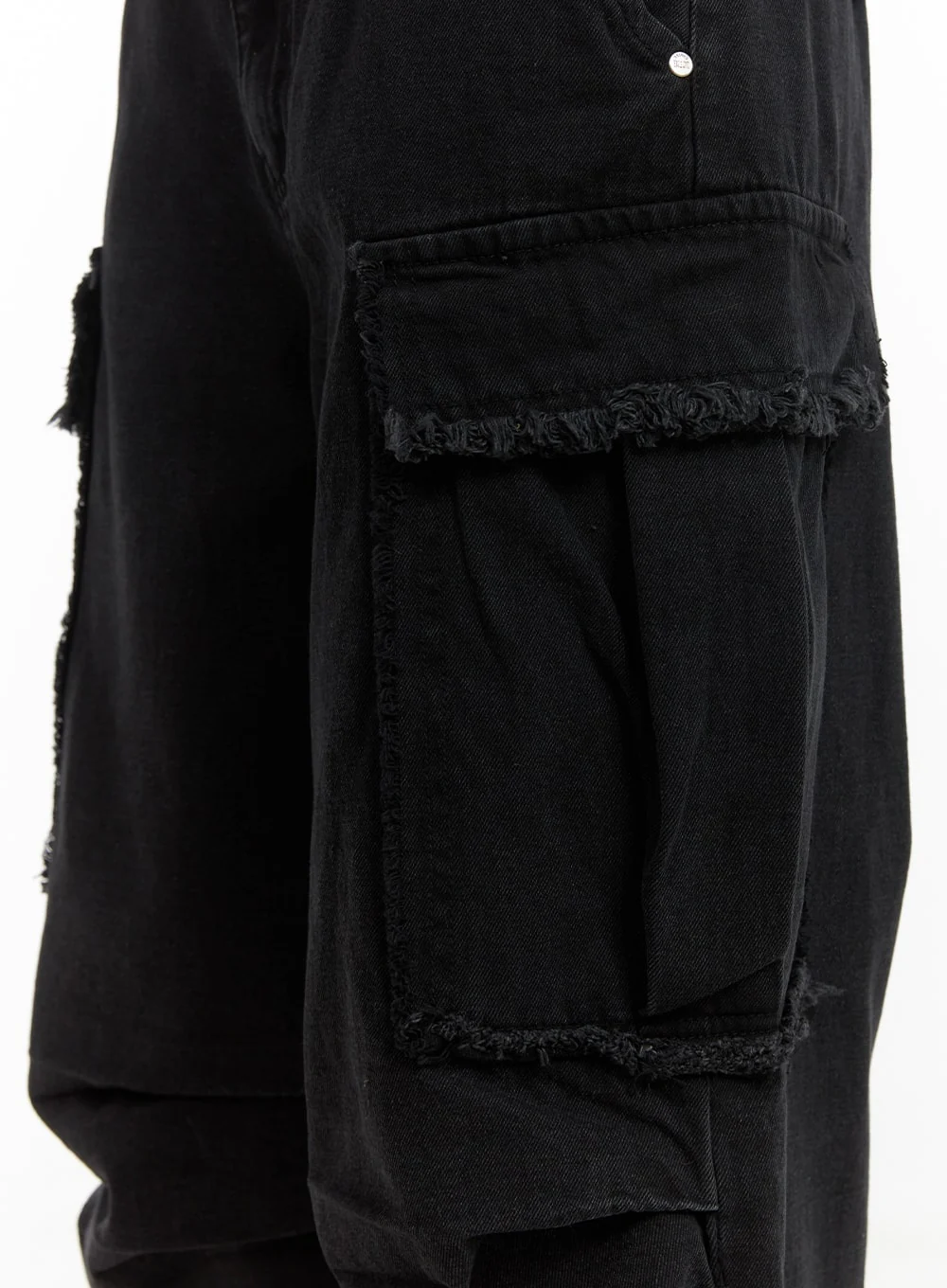 Wide Fit Cargo Baggy Jeans CA416 - Image 4