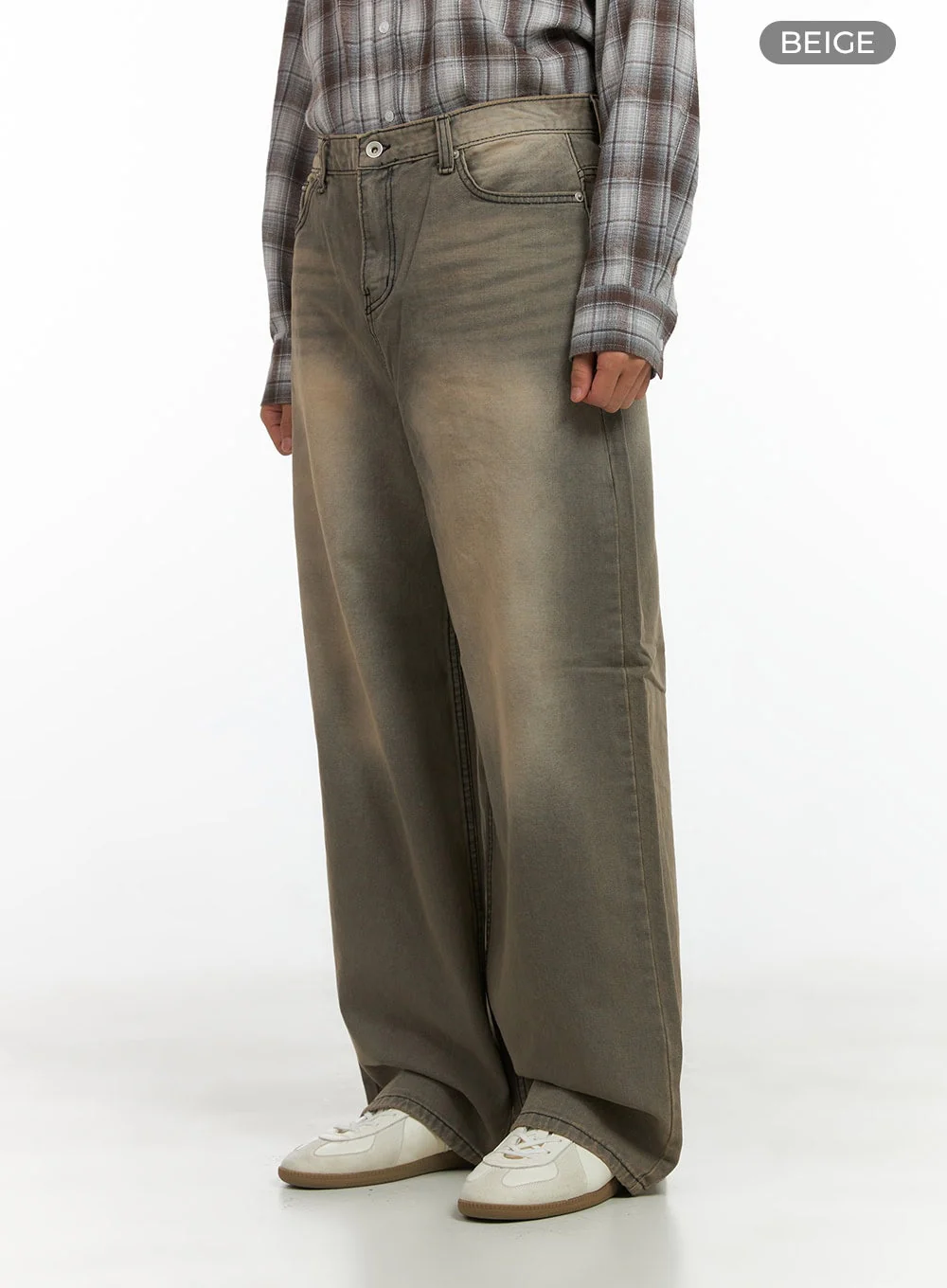 Wide-Fit Denim Washed Jeans CO410 - Image 7