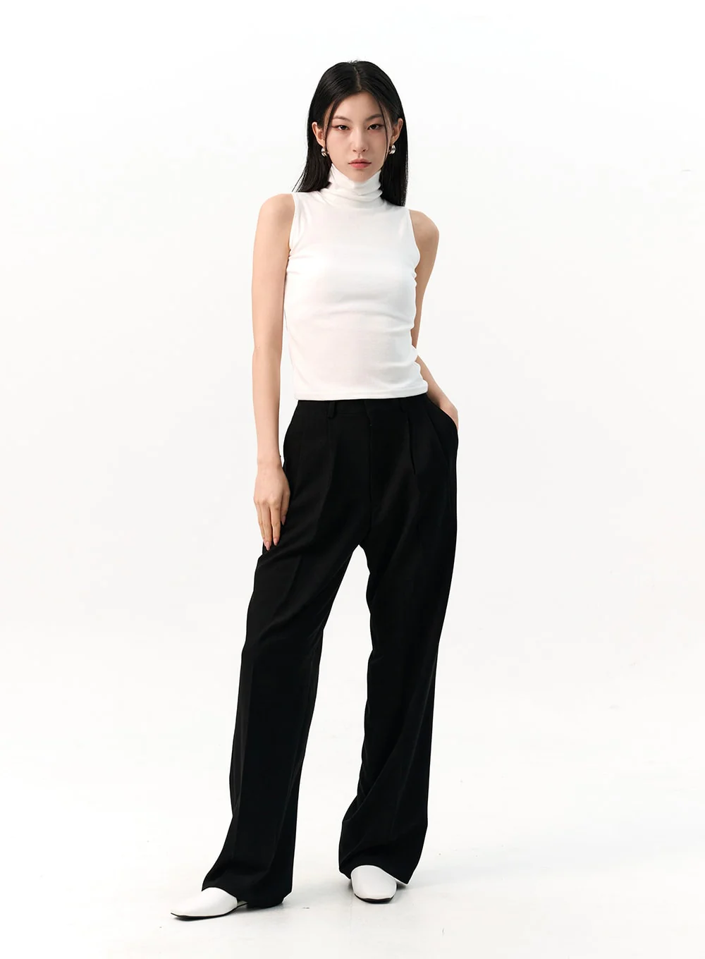 Wide-Fit Pintuck Trousers IO320 - Image 3