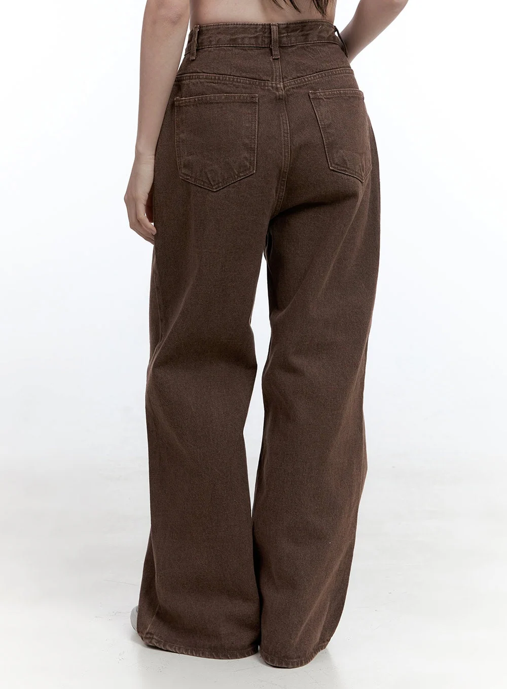 Wide-Fit Solid Cotton Pants OO429 - Image 5