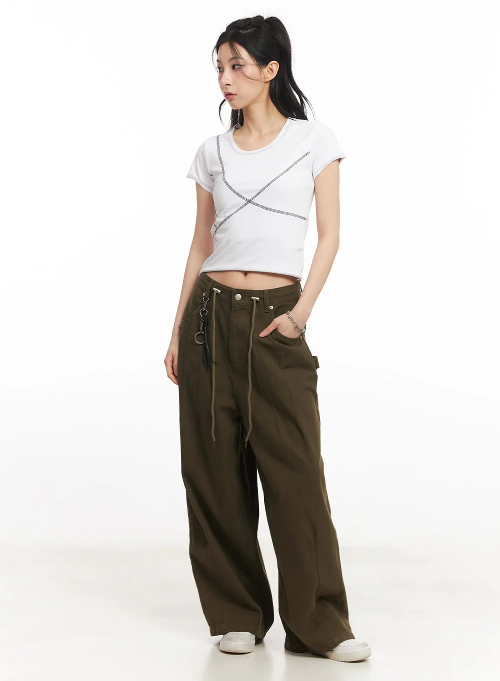Wide-Leg Cargo Pants CA514 - Image 6