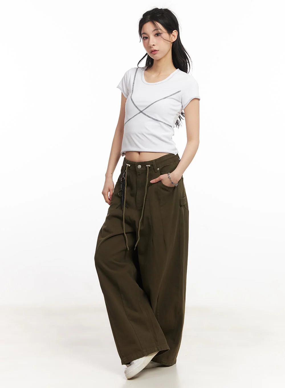 Wide-Leg Cargo Pants CA514 - Image 7