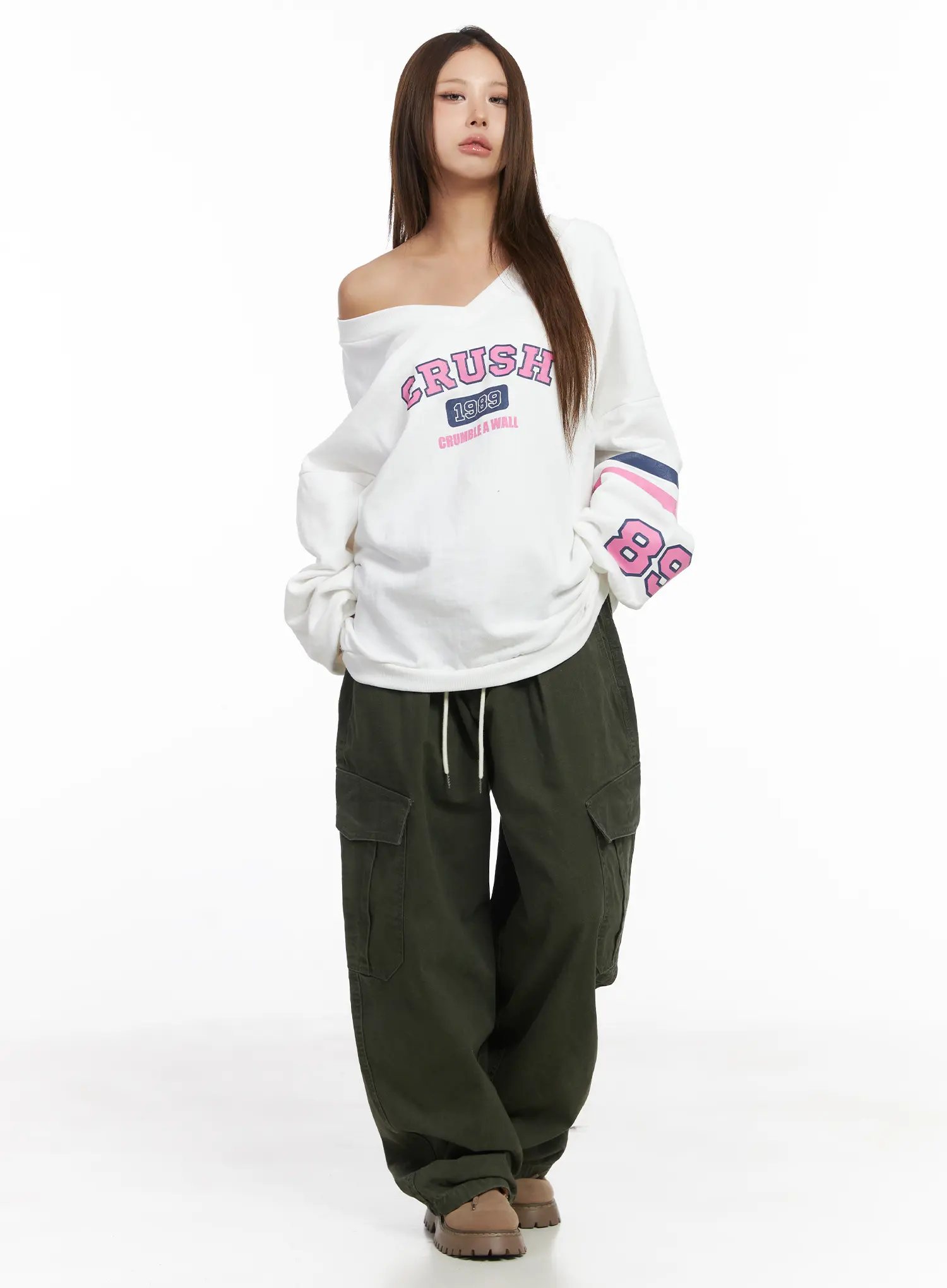Wide Leg Cargo Pants CJ513 - Image 5