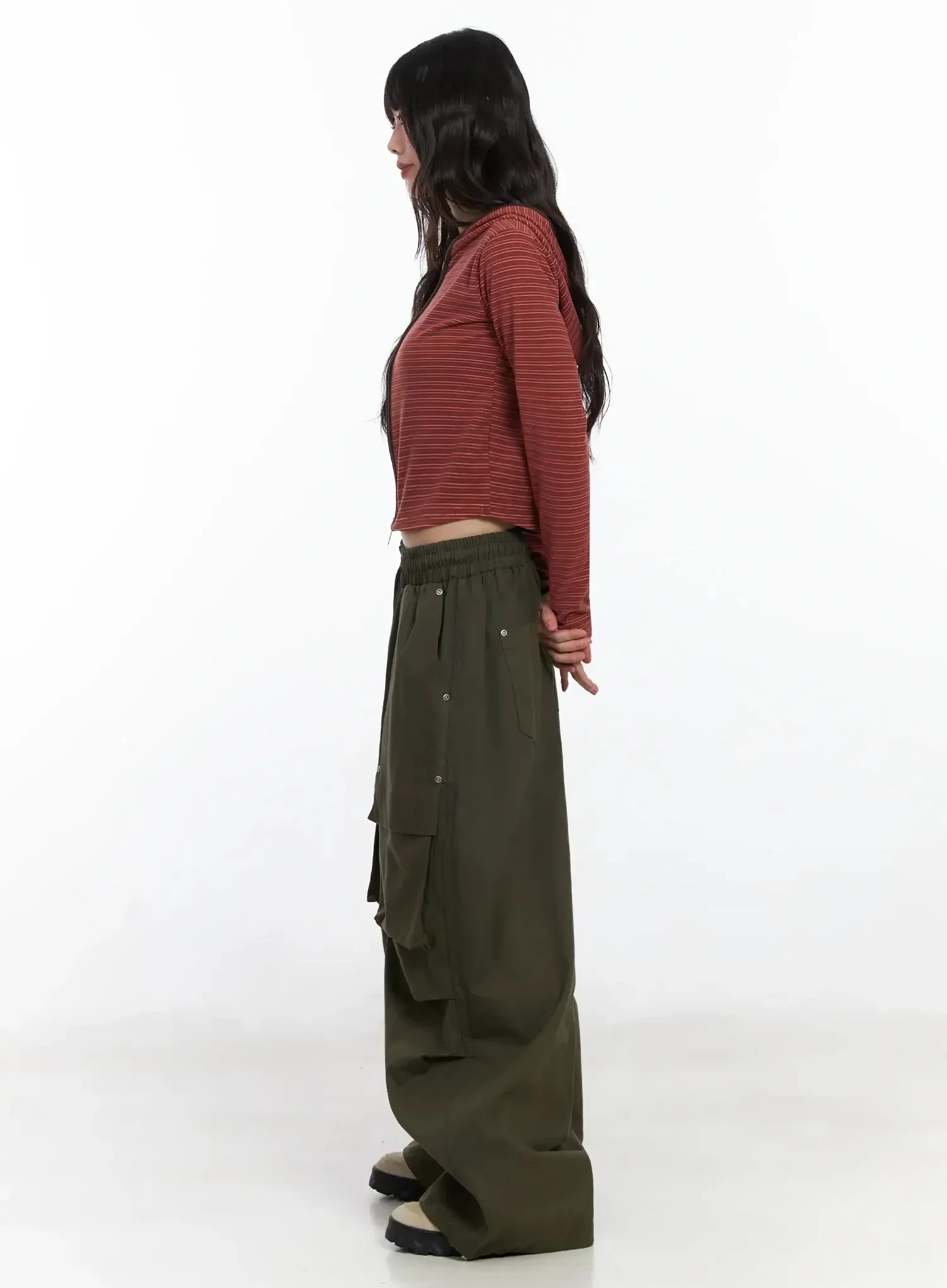 Wide Leg Cargo Pants F516 - Image 7